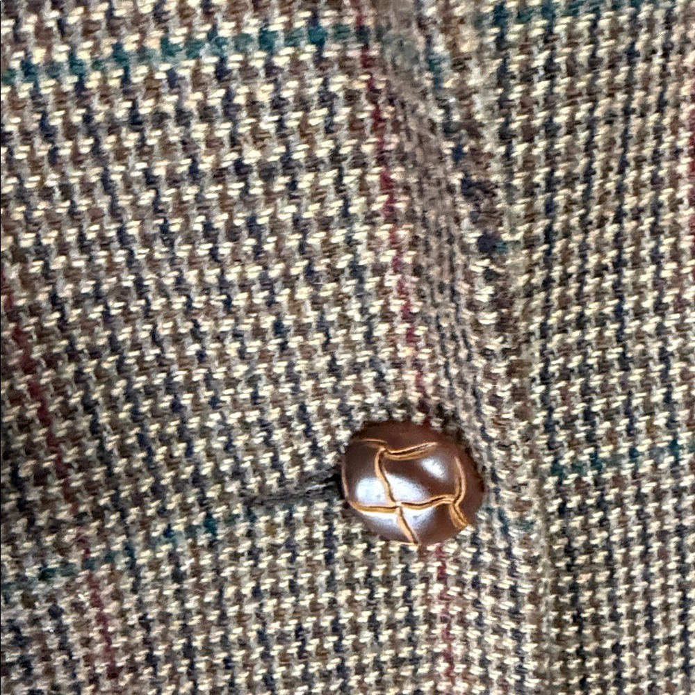 DUMAS PETITE Houndstooth Wool Blazer. Vintage. Size 6P - Picture 5 of 6